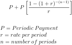 Present Value Of Annuity Due Formula With Calculator